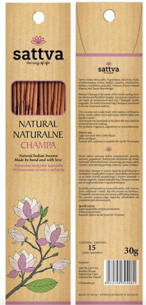 Kadzidła naturalne SATTVA - Champa (30g)