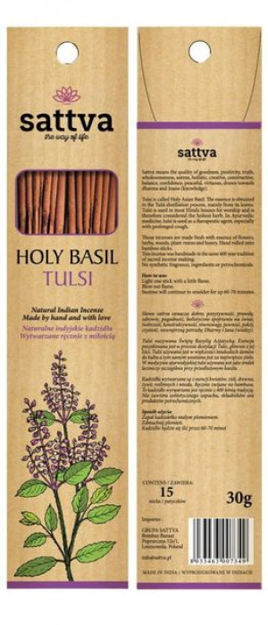 Kadzidła naturalne SATTVA - Tulsi (30g)