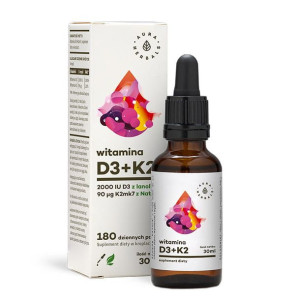 Wit. D3 (2000IU)+ K2 mk7 w płynie (30ml)