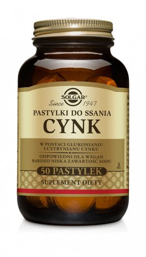 Cynk do ssania (23mg) SOLGAR (50 pastylek)