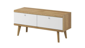 PORTA 1 szafka rtv 107 cm | DĄB RIVIERA / BIAŁY