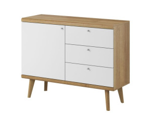 PORTA 7 komoda z szufladami 107 cm | DĄB / BIAŁY
