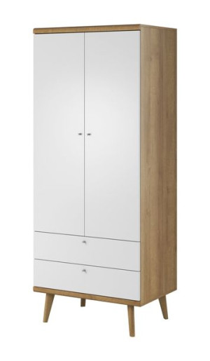 PORTA 9 szafa 2-drzwiowa 80 cm | DĄB / BIAŁY