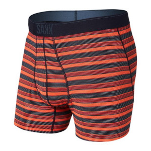 Bokserki męskie SAXX Quest Boxer Brief Fly słoneczne paski - czerwone