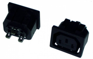 GNI0128 Gniazdo AC 3 pin komputerowe montażowe