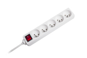 URZ3032-3B Przedłużacz sieciowy 5 gniazd z przełacznikiem, 3m (1,5mm)