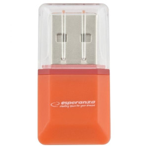 EA134O Czytnik kart micro SD USB  pomarańczowy Esperanza
