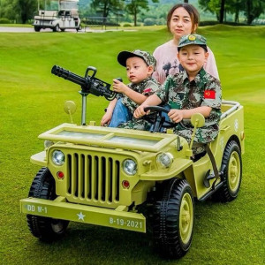 !HIT! MEGA JEEP DLA 3 DZIECI! Auto na akumulator wojskowy do 60KG! NOWOŚĆ