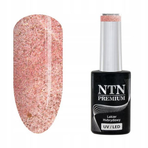 LAKIER HYBRYDOWY NTN Premium rose gold brokat 107