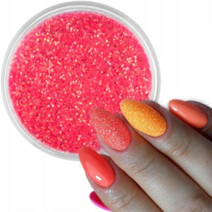 Pyłek do paznokci Syrenka Shine Neon Peach Nr 10