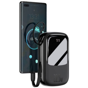 Baseus Qpow power bank 20000mAh USB / USB Typ C / wbudowany kabel USB Typ C