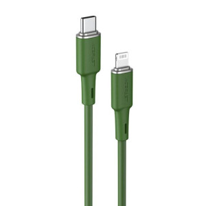 Acefast kabel MFI USB Typ C - Lightning 1,2m, 30W, 3A zielony (C2-01 oliver