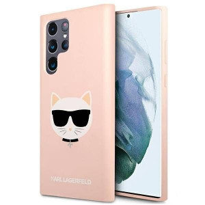 Karl Lagerfeld KLHCS22LSLCHPI S22 Ultra S908 hardcase różowy/pink Silicone