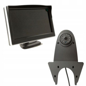 Monitor 5 Cali Kamera Do Bus Kamper Koparka Zestaw