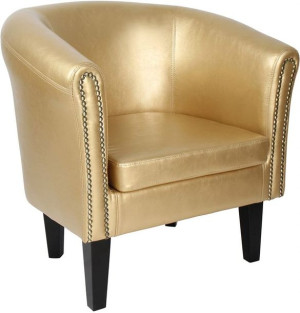 Fotel Chesterfield, 58 x 71 x 70 cm, złoty