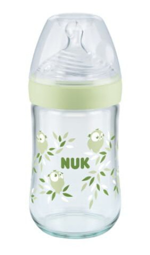 Butelka szklana NUK Nature Sense 240 ml smoczek silikon M