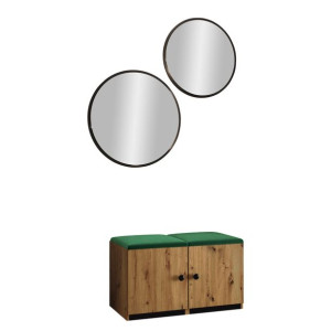 GARDEROBA Saluin VII zestaw mebli + Panel tapicerowany 2 szt.
