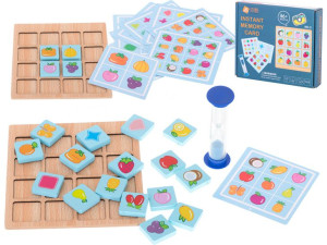 Puzzle Drewniane Gra Planszowa Memory Owoce I Kształty