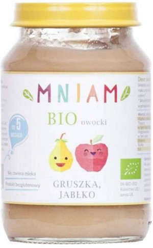 Deser gruszka - jabłko od 5 miesiąca 190 g - Mniam BIO Owocki