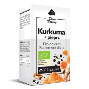 Kurkuma + pieprz Suplement Diety DARY NATURY  (60 kaps.)