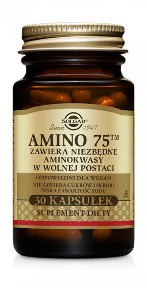 Amino 75 (aminokwasy w wolnej postaci) SOLGAR (30 kps)