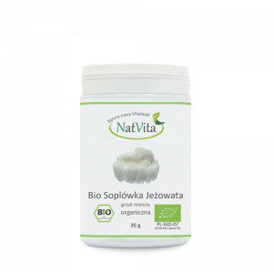 Soplówka Jeżowata BIO sproszkowana (25g) Hericium (Lion's mane )