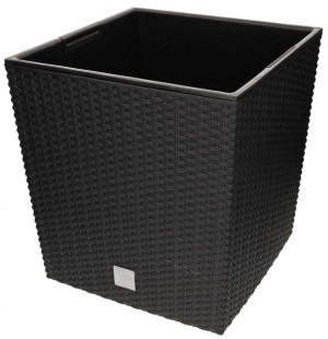 Doniczka Rattan Donica+wkład Antracyt 410mm