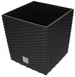 Doniczka Rattan Donica+wkład Antracyt Donica 228mm