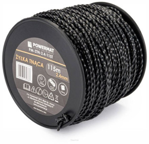 Żyłka do głowicy do kosy spalinowej 2,4mm 115m 5-kątna PM-ZTN-2.4-115T