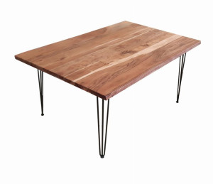 Stół z drewna akacji indyjskiej loft rozkładany  130 + 40 + 40 cm x 90 cm