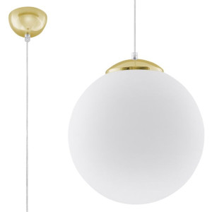 Elegancki zwis UGO 30 złoto lampa wisząca mleczna kula do salonu nad stół