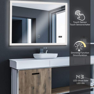 Aquamarin Lustro Łazienkowe Led, 120 X 60 Cm