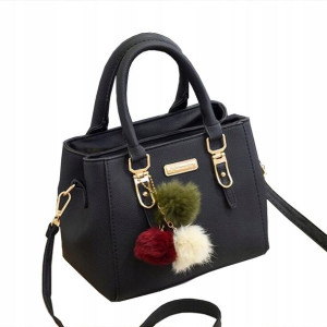 Torebka Damska kuferek crossbody C17 CZARNA, , c17