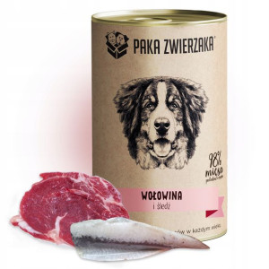 Paka Zwierzaka Wołowina Śledź Puszka 400 g
