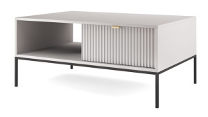 Elegancka ława z szufladami VANO  - Szara