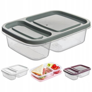 Pojemnik na żywność dzielony 2-częściowy lunchbox