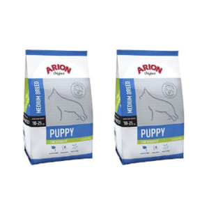 Pakiet Arion Original Chicken & Rice Medium Puppy Kurczak & Ryż Karma Dla S
