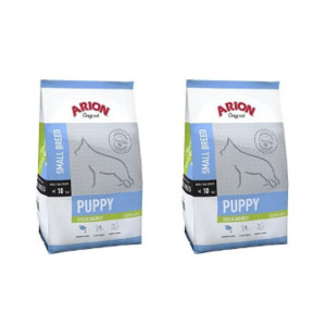 Pakiet Arion Original Chicken & Rice Small Puppy Kurczak & Ryż Karma Dla Sz