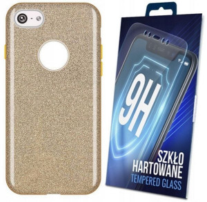 Etui + Szkło Do Iphone 7 | Glitter Case Brokat