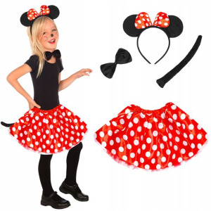Myszka Minnie Strój Przebranie Miki Bal Zestaw