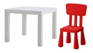 Ikea Stolik Lack + Krzesełko Mammut Dla Dziecka