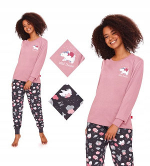 Doctor Nap PAPAYA PM.4117 Piżama damska BAWEŁNA L