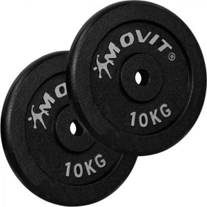 Zestaw obciążników MOVIT 2 x 10 kg, żeliwny