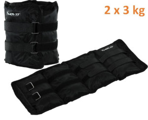 Obciążniki MOVIT na ręce i nogi do ćwiczeń 2 x 3 kg czarne