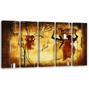 OBRAZ 5 CZĘŚCI DO SALONU Kobiety Afryki 150x60