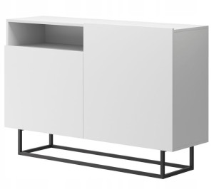 Enzo Komoda 120 Cm Biała Styl Loft Industrialny