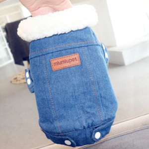 Kurtka Jeansowa Dla Psa Jeans Ocieplana Bawełną S
