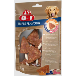 8in1 Triple Flavour Wings Przysmak Do Żucia Dla Psów 6 sztuk 113 g