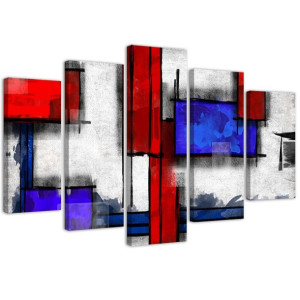 OBRAZ 5 części Abstrakcja Geometryczna 100x70