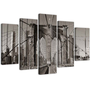 OBRAZ DRUKOWANY Brooklyn Bridge New York 100x70